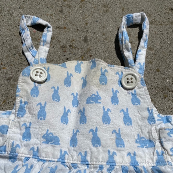 Vintage 80s Toddler Bunny Rabbit Print Romper, Kids Onesie Jumper - Picture 5 of 6